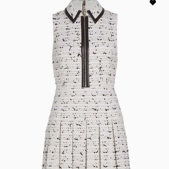 Ellis Tweed Pleated Minidress. NWOT - Picture 5 of 6